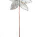 21.5"Hx11"W Glittered Artificial Poinsettia Flower Stem -Silver (Pack of 12) - RG230107