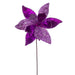 21.5"Hx11"W Glittered Artificial Poinsettia Flower Stem -Plum (Pack of 12) - RG230126