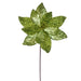21.5"Hx11"W Glittered Artificial Poinsettia Flower Stem -Lime (Pack of 12) - RG230173