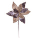 21.5"Hx11"W Glittered Artificial Poinsettia Flower Stem -Mocha (Pack of 12) - RG230176