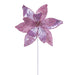 21.5"Hx11"W Glittered Artificial Poinsettia Flower Stem -Pink (Pack of 12) - RG230179