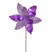 21.5"Hx11"W Glittered Artificial Poinsettia Flower Stem -Lavender (Pack of 12) - RG230186