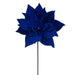 21.5"Hx12"W Artificial Poinsettia Flower Stem -BLue (Pack of 12) - RG232702