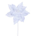 21.5"Hx12"W Artificial Poinsettia Flower Stem -White (Pack of 12) - RG232711