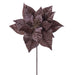 21.5"Hx12"W Artificial Poinsettia Flower Stem -Mocha (Pack of 12) - RG232776