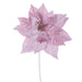 21.5"Hx12"W Artificial Poinsettia Flower Stem -Pink (Pack of 12) - RG232779