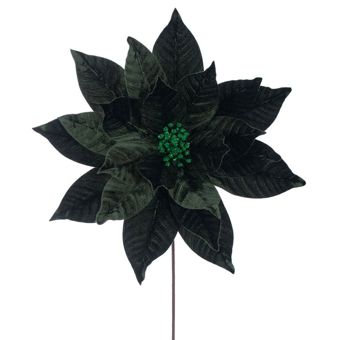 21.5"Hx18"W Artificial Poinsettia Flower Stem -Green (Pack of 6) - RG233104