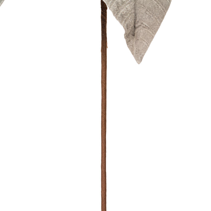 21.5"Hx18"W Artificial Poinsettia Flower Stem -Silver (Pack of 6) - RG233107