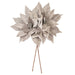 21.5"Hx18"W Artificial Poinsettia Flower Stem -Silver (Pack of 6) - RG233107