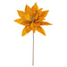 21.5"Hx18"W Artificial Poinsettia Flower Stem -Gold (Pack of 6) - RG233108
