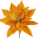 21.5"Hx18"W Artificial Poinsettia Flower Stem -Gold (Pack of 6) - RG233108