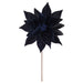 21.5"Hx18"W Artificial Poinsettia Flower Stem -Midnight Blue (Pack of 6) - RG233131
