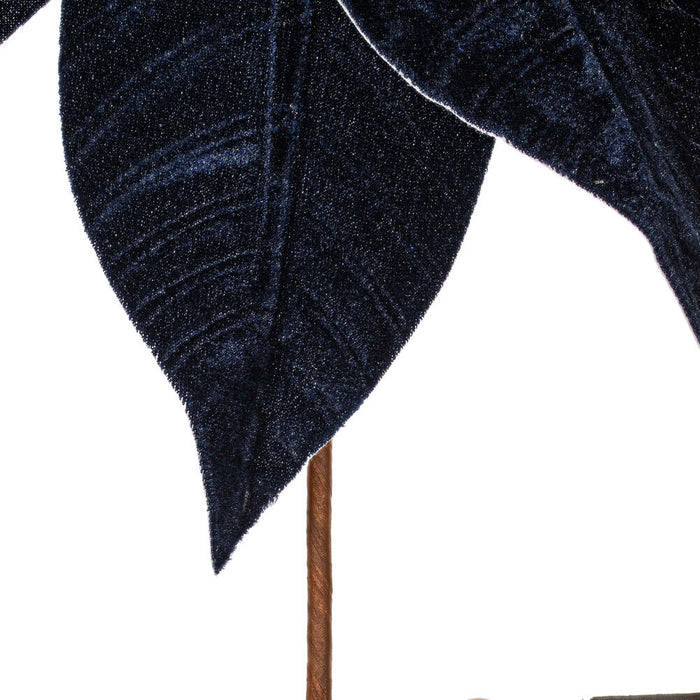 21.5"Hx18"W Artificial Poinsettia Flower Stem -Midnight Blue (Pack of 6) - RG233131