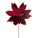 21.5"Hx18"W Artificial Poinsettia Flower Stem -Burgundy (Pack of 6) - RG233165
