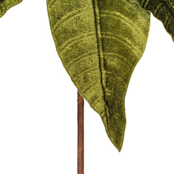 21.5"Hx18"W Artificial Poinsettia Flower Stem -Lime (Pack of 6) - RG233173