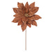 21.5"Hx18"W Artificial Poinsettia Flower Stem -Mocha (Pack of 6) - RG233176