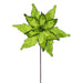 21.5"x12" Glittered Artificial Poinsettia Flower Stem -Lime (Pack of 12) - RG234973