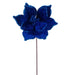 21.5"x10" Glittered Artificial Poinsettia Flower Stem -Blue (Pack of 12) - RG235902