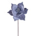 21.5"x10" Glittered Artificial Poinsettia Flower Stem -Silver (Pack of 12) - RG235907