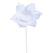 21.5"x10" Glittered Artificial Poinsettia Flower Stem -White (Pack of 12) - RG235911