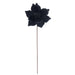 21.5"x10" Glittered Artificial Poinsettia Flower Stem -Black (Pack of 12) - RG235917