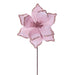 21.5"x10" Glittered Artificial Poinsettia Flower Stem -Pink (Pack of 12) - RG235979