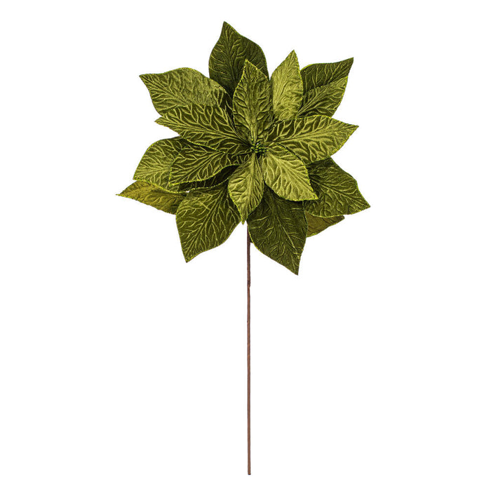 27.5"x24" Artificial Poinsettia Flower Stem -Green (Pack of 6) - RG237704