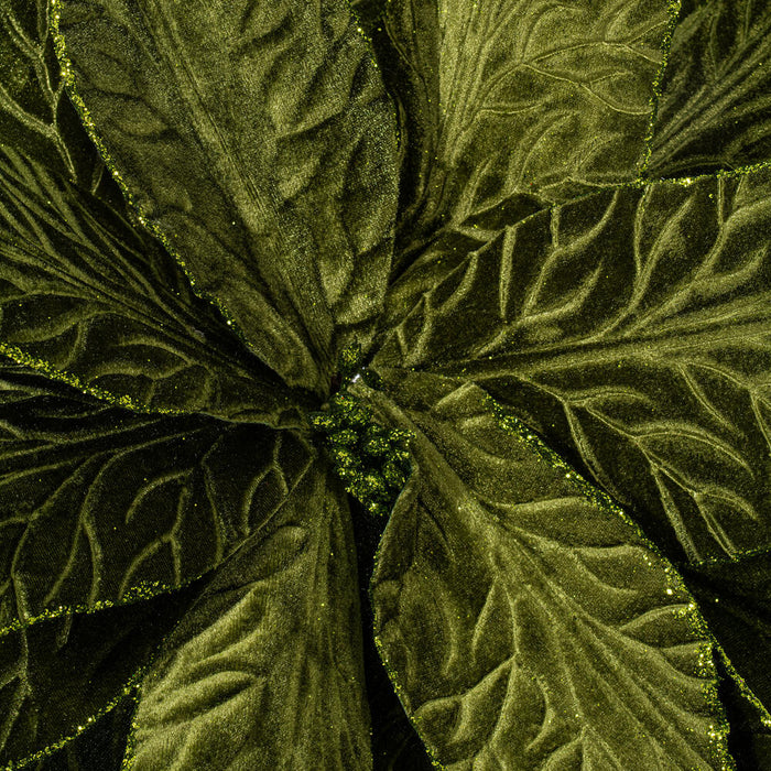 27.5"x24" Artificial Poinsettia Flower Stem -Green (Pack of 6) - RG237704