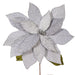 27.5"x24" Artificial Poinsettia Flower Stem -Silver (Pack of 6) - RG237707