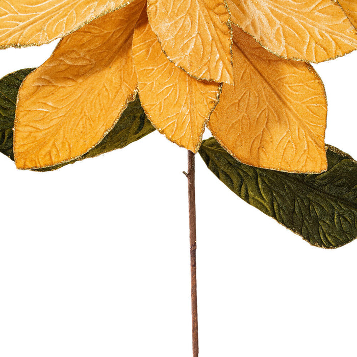 27.5"x24" Artificial Poinsettia Flower Stem -Gold (Pack of 6) - RG237708