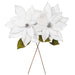 27.5"x24" Artificial Poinsettia Flower Stem -White (Pack of 6) - RG237711