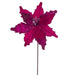20"x11.5" Sugar & Beaded Velvet Artificial Poinsettia Flower Stem -Fuchsia (Pack of 12) - RG240970