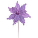 20"x11.5" Sugar & Beaded Velvet Artificial Poinsettia Flower Stem -Lavender (Pack of 12) - RG240986