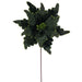 20"x13" Glittered Velvet Artificial Poinsettia Flower Stem -Green (Pack of 12) - RG241504