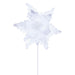 20"x13" Glittered Velvet Artificial Poinsettia Flower Stem -White (Pack of 12) - RG241511