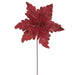 20"x13" Glittered Velvet Artificial Poinsettia Flower Stem -Burnish Orange (Pack of 12) - RG241518