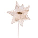 20"x13" Glittered Velvet Artificial Poinsettia Flower Stem -Champagne (Pack of 12) - RG241538