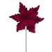 20"x13" Glittered Velvet Artificial Poinsettia Flower Stem -Burgundy (Pack of 12) - RG241565