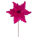 20"x13" Glittered Velvet Artificial Poinsettia Flower Stem -Fuchsia (Pack of 12) - RG241570