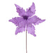 20"x13" Glittered Velvet Artificial Poinsettia Flower Stem -Lavender (Pack of 12) - RG241586