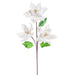26"x6" Glittered Velvet Artificial Razor Poinsettia Flower Stem -Cream (Pack of 12) - RG241701