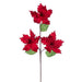 26"x6" Glittered Velvet Artificial Razor Poinsettia Flower Stem -Red (Pack of 12) - RG241703