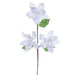 26"x6" Glittered Velvet Artificial Razor Poinsettia Flower Stem -White (Pack of 12) - RG241711
