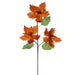 26"x6" Glittered Velvet Artificial Razor Poinsettia Flower Stem -Burnish Orange (Pack of 12) - RG241718