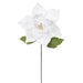 20"x12" Glittered Classic Velvet Artificial Poinsettia Flower Stem -Cream (Pack of 12) - RG242101