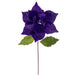 20"x12" Glittered Classic Velvet Artificial Poinsettia Flower Stem -Plum (Pack of 12) - RG242126