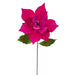 20"x12" Glittered Classic Velvet Artificial Poinsettia Flower Stem -Fuchsia (Pack of 12) - RG242170