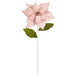 20"x12" Glittered Classic Velvet Artificial Poinsettia Flower Stem -Pink (Pack of 12) - RG242179