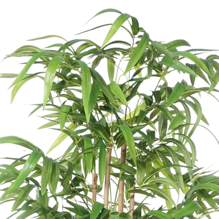4' Natural Trunk Silk Bamboo Tree w/Pot -Green - SAFB107TV