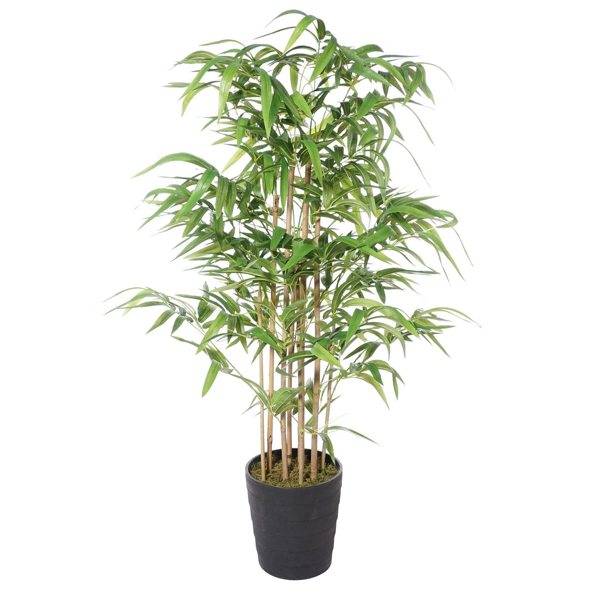 4' Natural Trunk Silk Bamboo Tree w/Pot Green Bamboo Trees — Silks